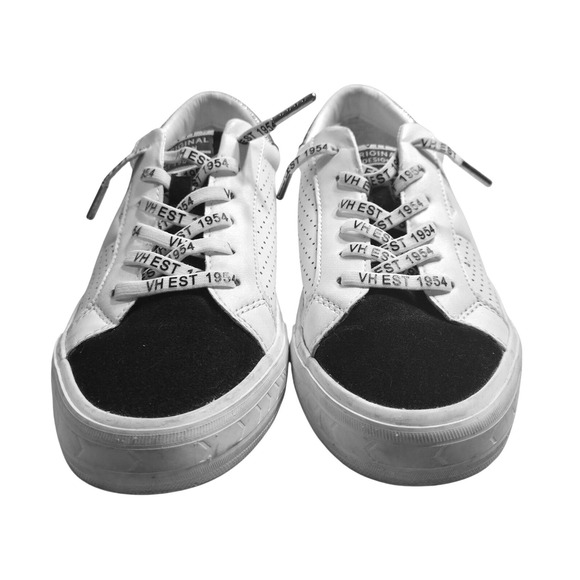 Vintage Havana Shoes - Vintage Havana Est 1954 Gadol White Black Star Leather Sneakers Women Size 8